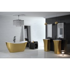Умивальник вільностоячий ASSOS GLAM, колір золотий 41х52 ретро