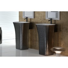 Умивальник вільностоячий ASSOS GLAM, колір графітовий 41х52 ретро