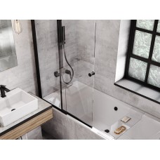 Шторка для ванни BESCO Easy Slide Black-2S 100x150