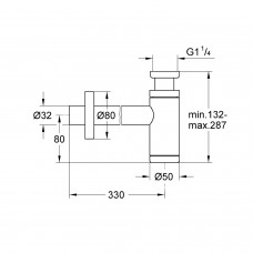Сифон для раковини Grohe QuickFix 295032430 1 1/4" без випуску