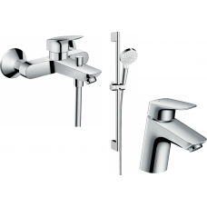 Набір змішувач Hansgrohe ів EcoSmart для ванни Logis 70 71078+7140+26534400 20200009