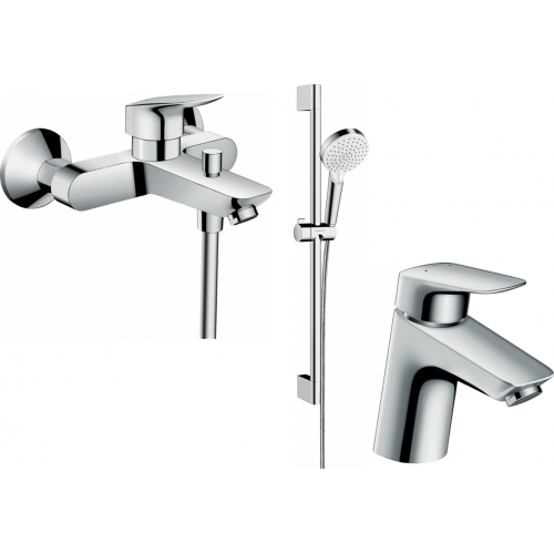 Набір змішувач Hansgrohe ів EcoSmart для ванни Logis 70 71078+7140+26534400 20200009