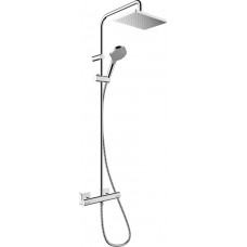 Душова система Hansgrohe Vernis Shape Showerpipe 230 1jet EcoSmart з термостатом Chrome 26097000