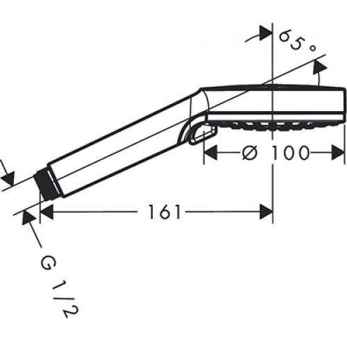 Ручний душ Hansgrohe Crometta 100 Vario білий/хромований 26330400