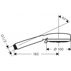 Ручний душ Hansgrohe Crometta 100 Vario, білий/хром 26824400