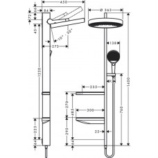 Душова система Hansgrohe Rainfinity Showerpipe 360 1jet Matt White 26842700