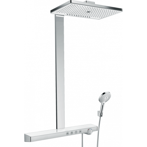 Душова система Hansgrohe Rainmaker Select Showerpipe 460 3jet з термостатом, біла/хромована 27106400