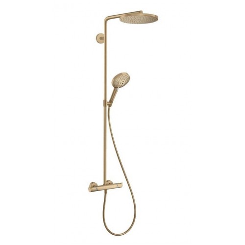 Душова система Hansgrohe Raindance S 240 Showerpipe PowderRain 1jetP з термостатом Brushed Bronze 27633140