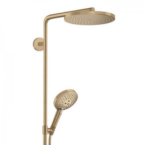 Душова система Hansgrohe Raindance S 240 Showerpipe PowderRain 1jetP з термостатом Brushed Bronze 27633140
