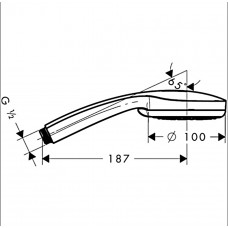 Ручний душ Hansgrohe Hansgrohe Croma 100 Vario EcoSmart хромований: 9 л/хв 28537000