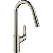 Змішувач Hansgrohe Focus 240 2jet для кухні з висувним вилив Hansgrohe  Hansgrohe ом Stainless Steel 31815800