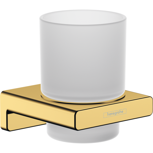 Стакан підвісний Hansgrohe Polished Gold Optic/скло 41749990