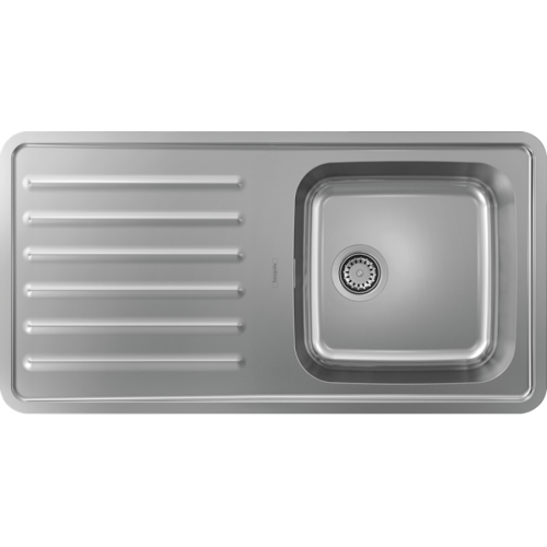 Кухонна мийка S4111-F400 на стільницю 975х505 з сифон Hansgrohe ом 43341800 Stainless Steel