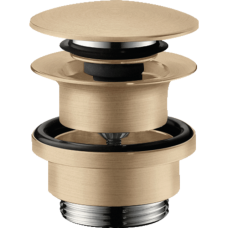 Донний клапан для умивальників з переливом push-open Brushed Bronze 50100140