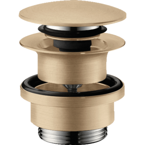 Донний клапан для умивальників з переливом push-open Brushed Bronze 50100140