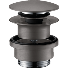 Донний клапан для умивальників з переливом push-open Brushed Black 50100340