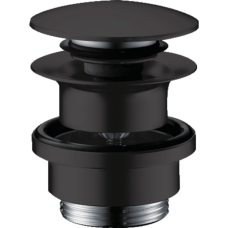 Донний клапан для умивальників з переливом push-open Matt Black 50100670