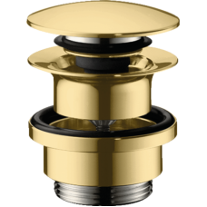 Донний клапан для умивальників з переливом push-open Polished Gold Optic 50100990