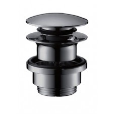 Донний клапан для умивальників з переливом AXOR, push-open Brushed Black Chrome 51300340