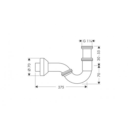 Сифон Hansgrohe  для біде, хром 55237000