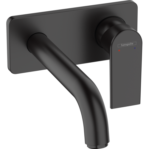 Змішувач Hansgrohe Vernis Shape для умивальника зі стіни прихованого монтажу 205 мм Matt Black 71578670