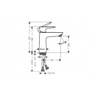 Змішувач Hansgrohe Talis E 110 для умивальника, без донного клапана Brushed Bronze 71712140