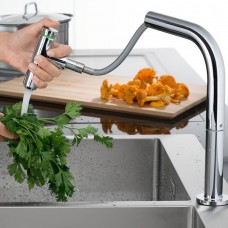 Змішувач Hansgrohe Metris Select 200 кухонний з витяжним вилив Hansgrohe  Hansgrohe ом на 2 отвори Sbox 73804000
