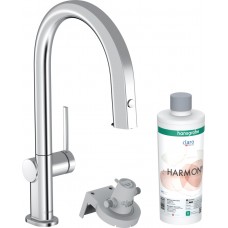 Змішувач Hansgrohe Aqittura M91 FilterSystem 210 1jet pull-out кухонний сет з Harmony 76801000 Chrome