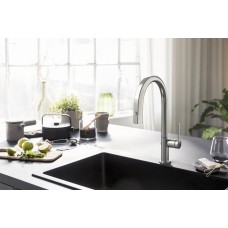 Змішувач Hansgrohe Aqittura M91 FilterSystem 210 1jet pull-out кухонний 76803800 Stainless Steel Finish