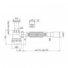 Сифон для раковини Kroner KRP - TB01 1 1/2"х40х50