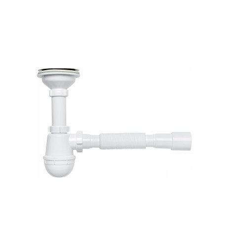 Сифон для кухонної раковини KronoPlast 1 1/2''х40 мм з різьбовим випуском SM15010043