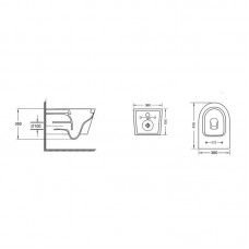 Унітаз підвісний Qtap Jay безободковий Ultra Quiet з сидінням Soft-close QT07335177W