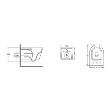Унітаз підвісний Qtap Swan безободковий Ultra Quiet з сидінням Soft-close QT16335179W