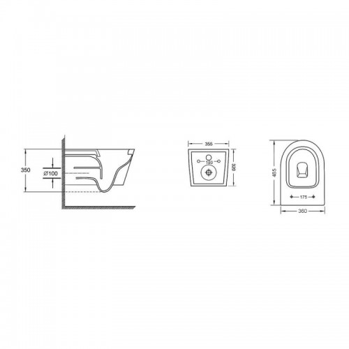 Унітаз підвісний Qtap Swan безободковий Ultra Quiet з сидінням Soft-close QT16335179W
