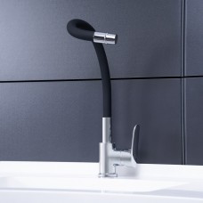 Змішувач для кухні Qtap Linea з гнучким виливом QTLINCRB007F Chrome/Black