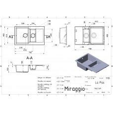 Кухонна мийка Miraggio LAPAS black 0000019