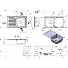 Кухонна мийка Miraggio ORLEAN black 0000033