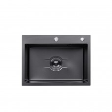 Кухонна мийка Kroner Derby KRP PVD - 5843HM (2,5/0,5 мм)