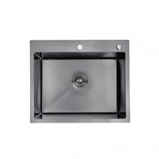Кухонна мийка Kroner KRP Schwarze - 6050HM PVD (3,0/1,0 мм)