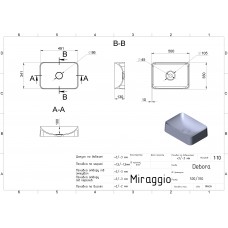 Умивальник Miraggio DEBORA MATT 0000165