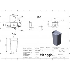 Умивальник Miraggio HALIFAX RAL 9005 MATT 0000314