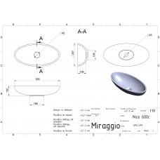 Умивальник Miraggio NICE MIRASTONE BLACK 0000429