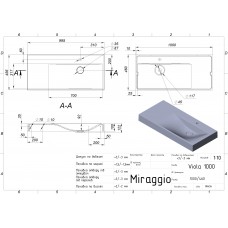 Умивальник Miraggio VIOLA 1000 R MATT 0000670