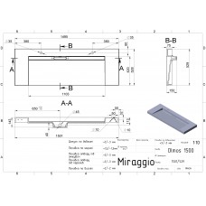 Умивальник Miraggio OLMOS 1500 MIRASOFT 0001111