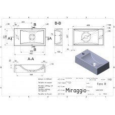 Умивальник Miraggio FARO R MIRASTONE GRAY 0001209