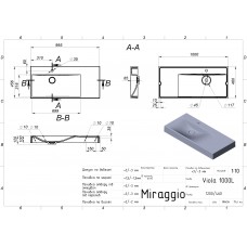 Умивальник Miraggio VIOLA 1000 L 0002658